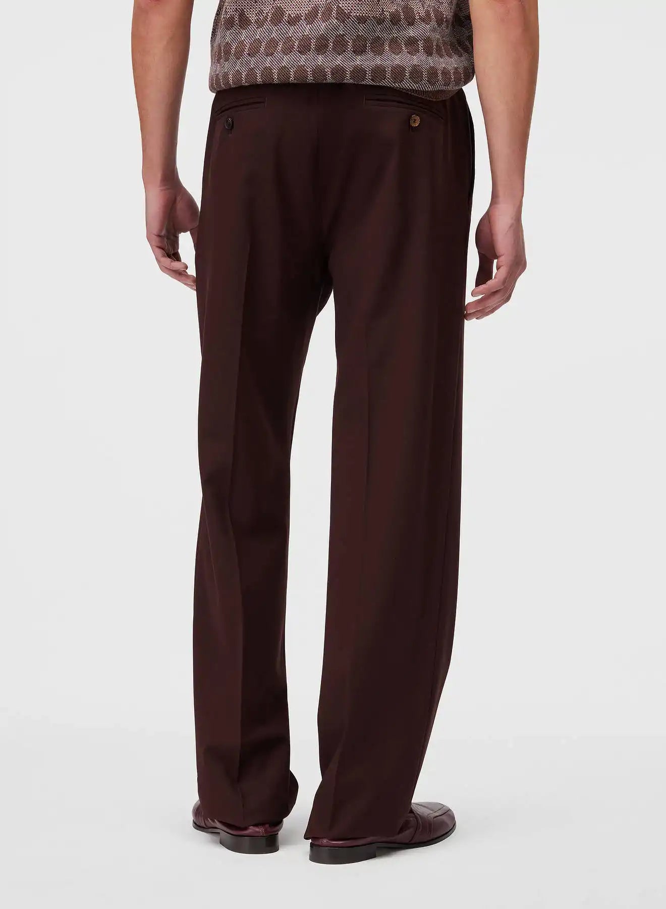 Retori Relaxed Pants Chocolate - Ready To Wear - Luxury Trousers for Men - Back