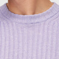 Retori Ribbed Crewneck Iris - Knitwear - Luxury Sweaters for Men and Women - Detail Neck