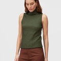 Retori Windows Turtleneck Green, Taupe And Yellow - Knitwear - Luxury Sweaters for Women - Front