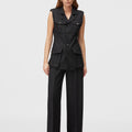 Retori Heavy Jersey Saharienne Vest Black - Ready To Wear - Luxury Vests for Women - Full Model