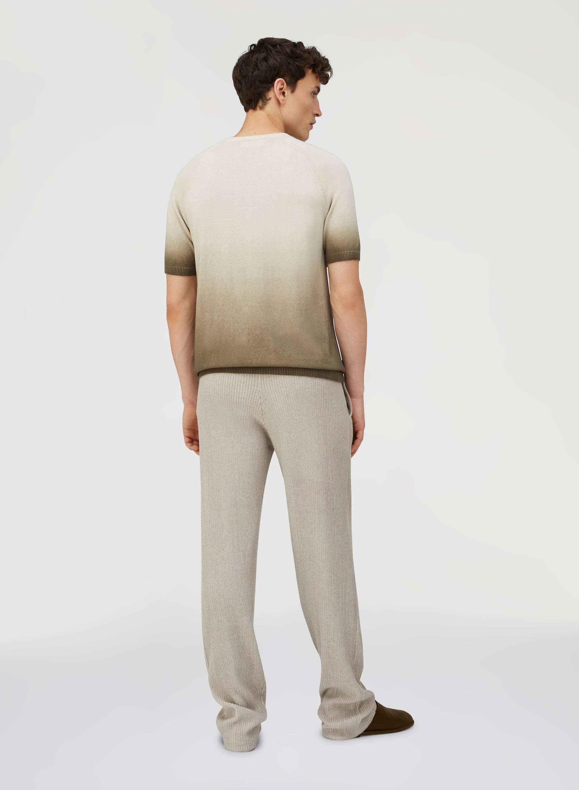Retori Degradé Tshirt Natural - Pure Silk - Ready To Wear - Luxury T-Shirts for Men