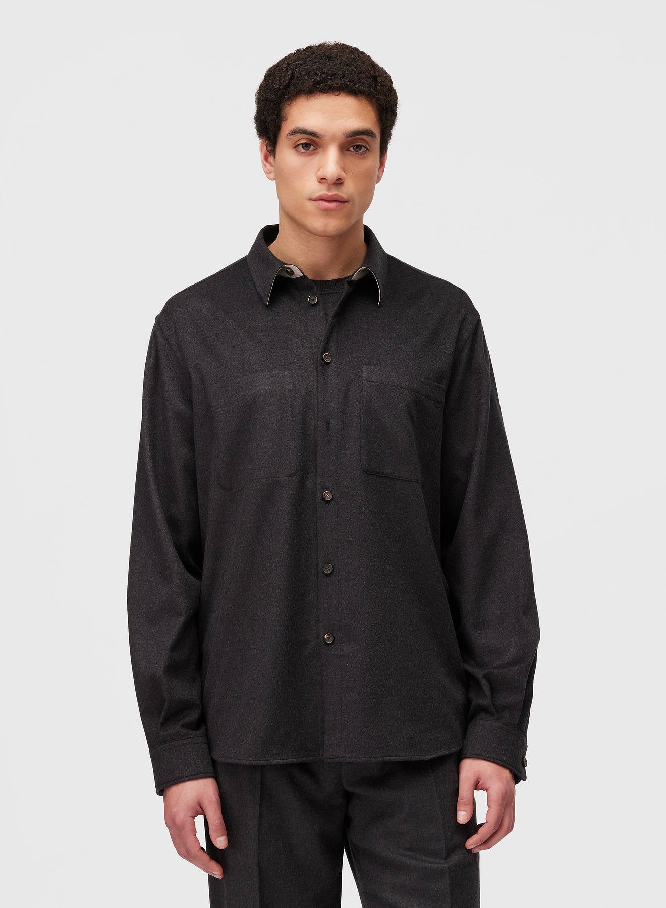 Retori Shirt Jacket Anthracite - Ready To Wear - Luxury Overshirts for Men - Front