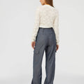 Retori Embroidered Cargo Pants Denim Blu - Ready To Wear - Luxury Cargo Pants for Women