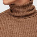 Retori Ribbed Turtleneck Clay - Knitwear - Luxury Sweaters for Men and Women - Detail Neck Man