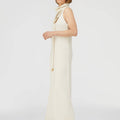 Retori Jacquard Sleeveless Maxi Collar Long Dress Ivory - Ready To Wear - Luxury Dresses for Women