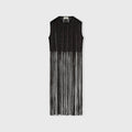 Retori Embroidered Fringed Vest Black - Ready To Wear - Luxury Vests for Women