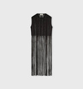 Retori Embroidered Fringed Vest Black - Ready To Wear - Luxury Vests for Women