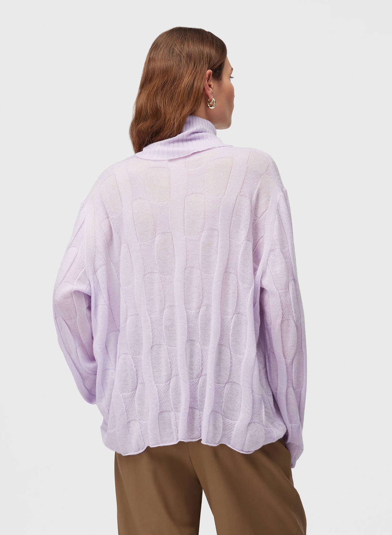 Retori Waves Turtleneck Iris - Knitwear - Luxury Sweaters for Women - Back