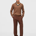 Retori Ribbed Crewneck Clay - Knitwear - Luxury Sweaters for Men and Women - Full Model Man