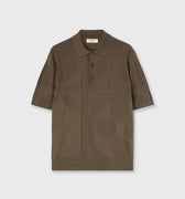 Retori Botanical Polo Military Green - Knitwear - Luxury Polos for Men
