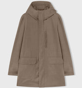 Retori Water Repellent Embroidered Natural Fiber Parka Beige - Ready To Wear - Luxury Parkas for Men