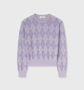 Retori Argyle Regular Crewneck Iris - Knitwear - Luxury Sweaters for Women