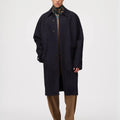 Retori Packable Trench Dark Blue - Ready To Wear - Luxury Trench Coats for Men and Women - Full Model Man
