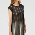Retori Embroidered Fringed Vest Black - Ready To Wear - Luxury Vests for Women