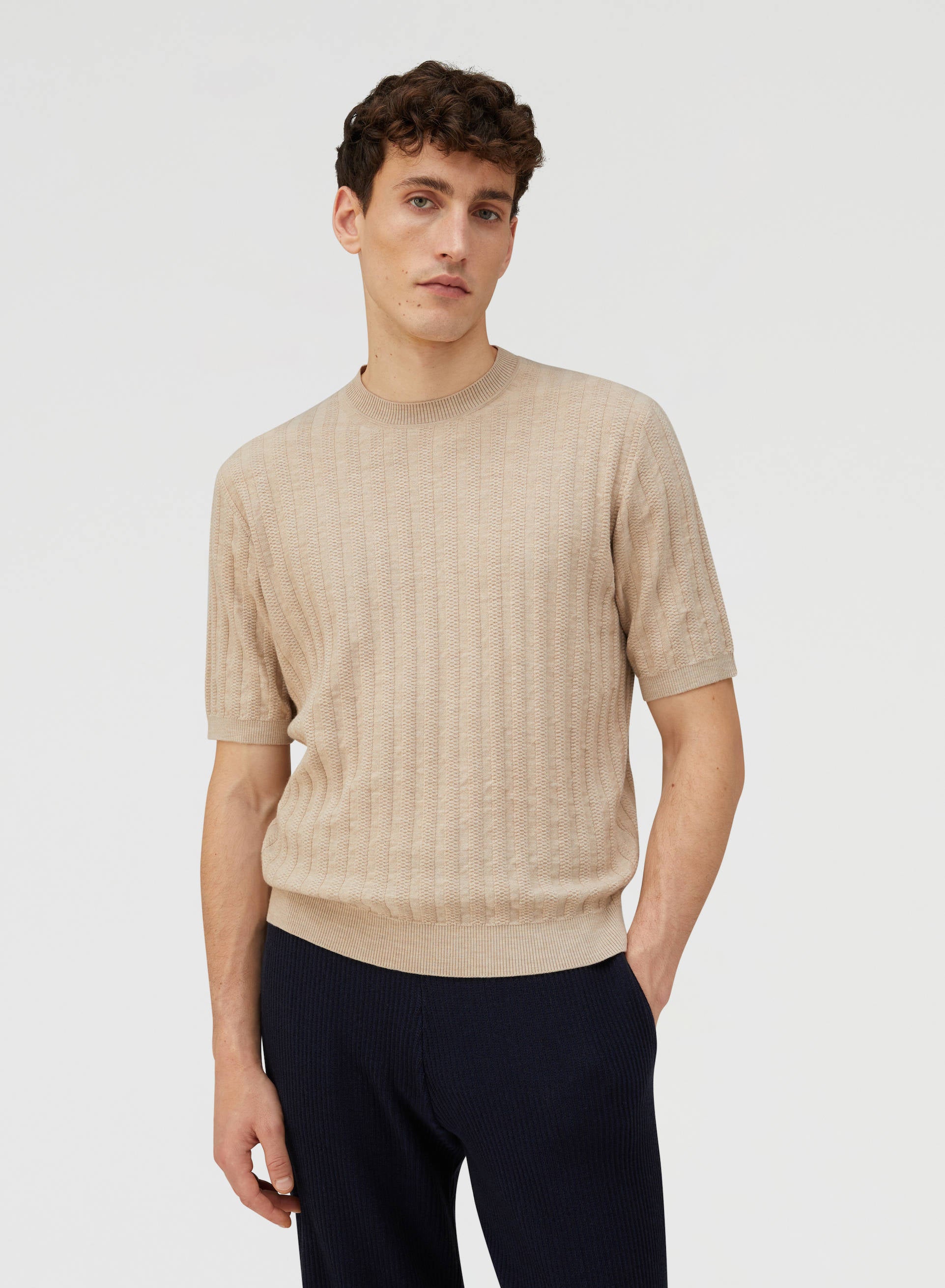 Retori Mini Cable Tshirt Natural - Ready To Wear - Luxury T-Shirts for Men