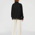 Retori Superlight Cashmere Shirt Black Weave - Ready To Wear - Luxury Overshirts for Women