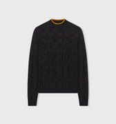 Retori Jacquard Damier Rollneck Black And Camel - Ready To Wear - Luxury Sweaters for Women