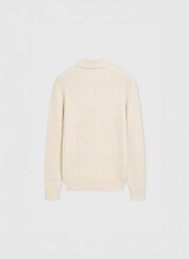 CARDIGAN IN MAGLIA MOTIVO DAMIER IN LANA E SETA