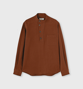 Retori Polo Neck Shirt With Embroidery Clay - Ready To Wear - Luxury Shirts for Men