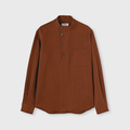Retori Polo Neck Shirt With Embroidery Clay - Ready To Wear - Luxury Shirts for Men