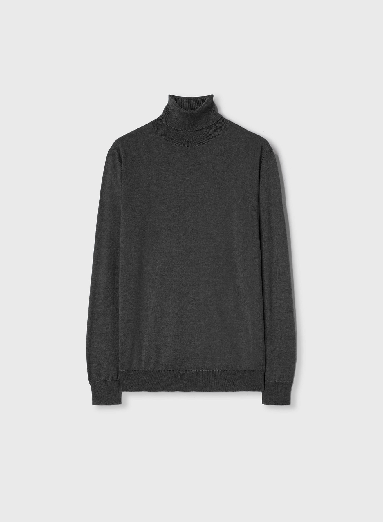 Retori Side Argyle Detail Turtleneck Anthracite - Knitwear - Luxury Sweaters for Men and Women
