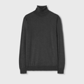 Retori Side Argyle Detail Turtleneck Anthracite - Knitwear - Luxury Sweaters for Men and Women