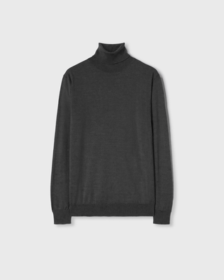 Retori Side Argyle Detail Turtleneck Anthracite - Knitwear - Luxury Sweaters for Men and Women