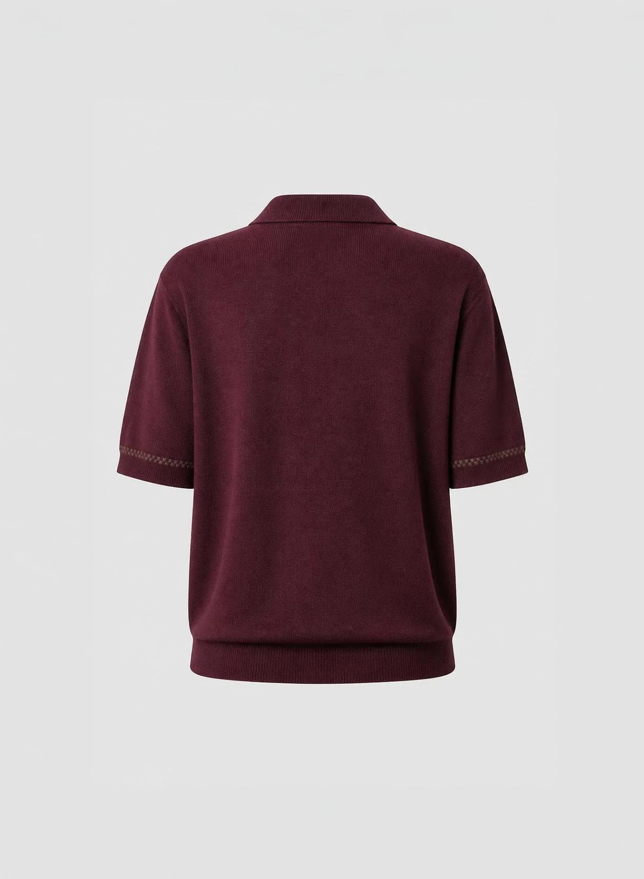POLO A MANICHE CORTE CON DETTAGLIO POLSINO MICRO-CHECK