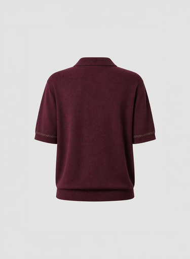 POLO A MANICHE CORTE CON DETTAGLIO POLSINO MICRO-CHECK