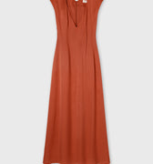 Retori V Neck Dress Clay - Ready To Wear - Luxury Dresses for Women