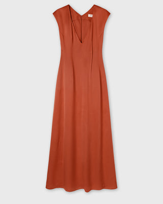 Retori V Neck Dress Clay - Ready To Wear - Luxury Dresses for Women