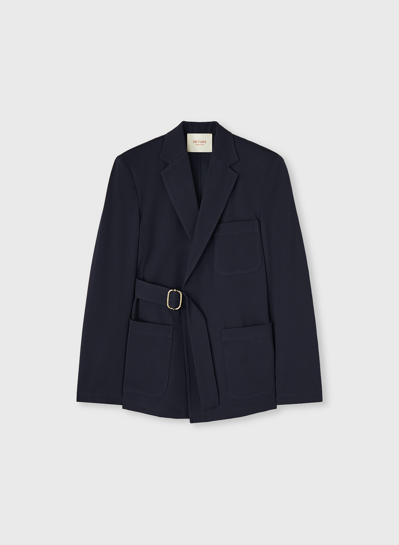 Retori Denim Belt Jacket Navy - Ready To Wear - Luxury Coats & Jackets for Women