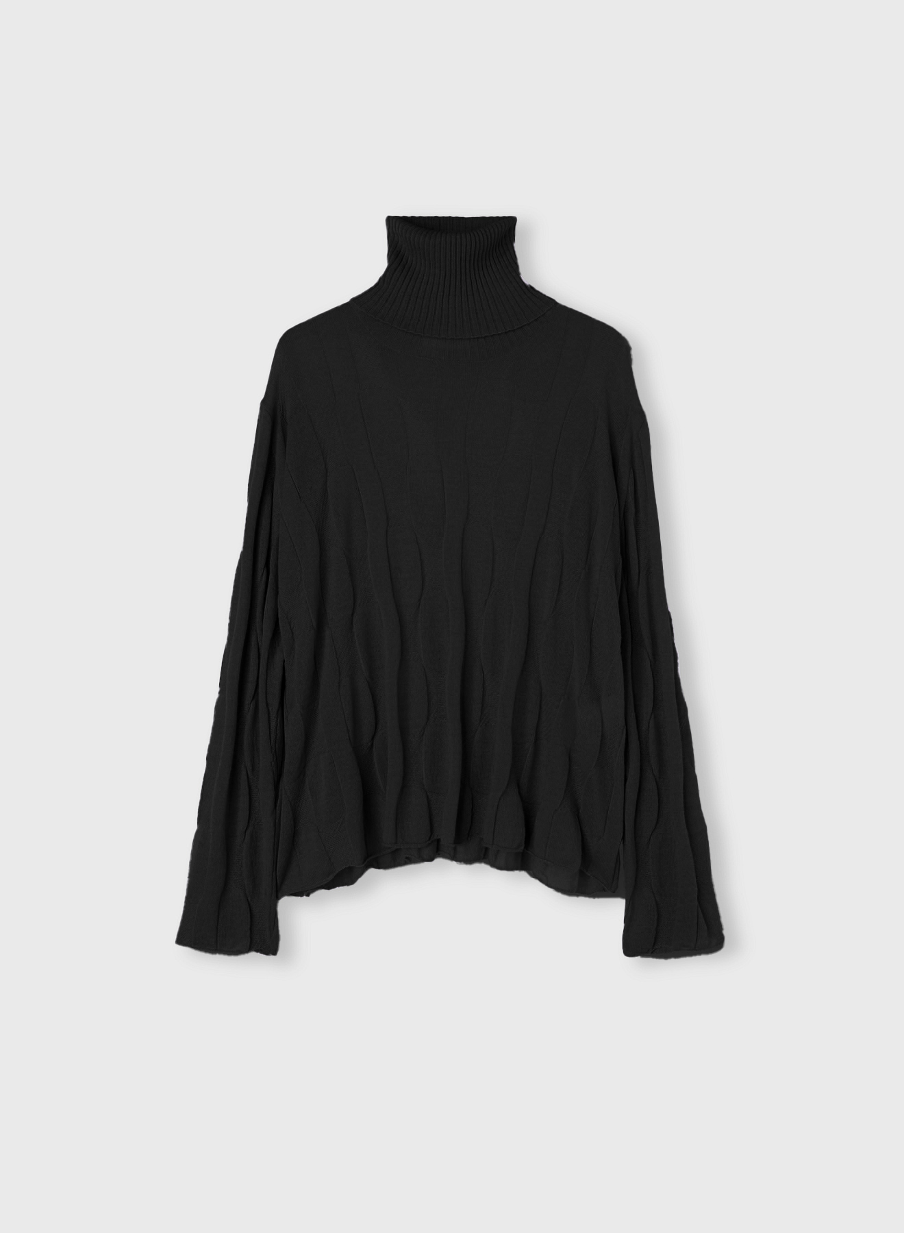Retori Waves Turtleneck Black - Knitwear - Luxury Sweaters for Women
