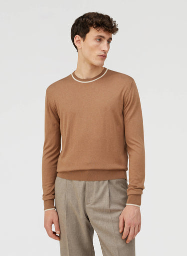 Retori Ultimate Crewneck Camel And Natural - Ready To Wear - Luxury Sweaters for Men