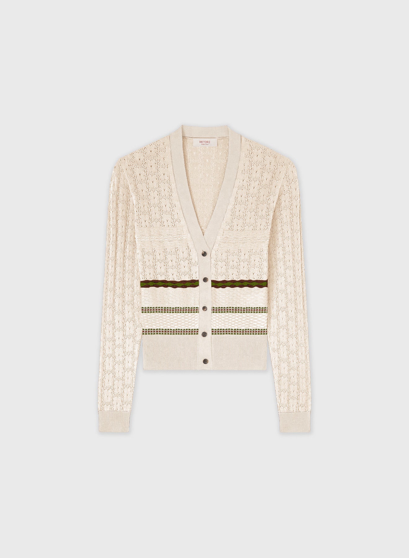 CARDIGAN IN MAGLIA MIX PUNTI