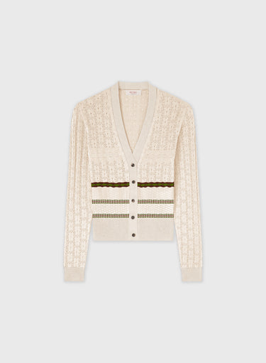 MIX STITCH KNIT CARDIGAN
