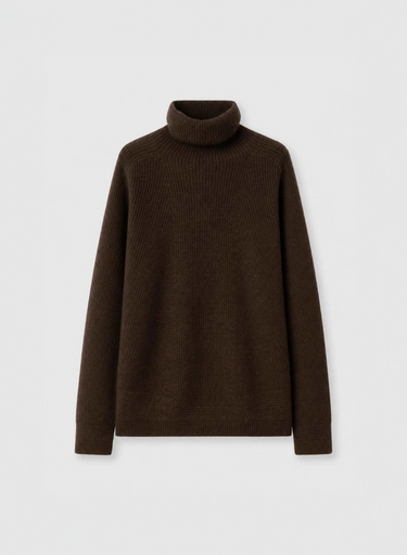 MAGLIONE A COLLO ALTO A COSTE IN CASHMERE