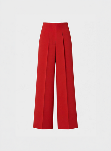 PANTALONI A VITA ALTA IN CADY