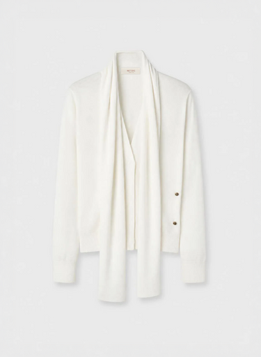 CARDIGAN IN SETA CON COLLO A SCIARPA
