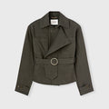 Retori Mini Trench Dark Green - Ready To Wear - Luxury Trench Coats for Women