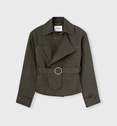 Retori Mini Trench Dark Green - Ready To Wear - Luxury Trench Coats for Women