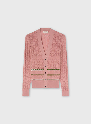 MIX STITCH KNIT CARDIGAN
