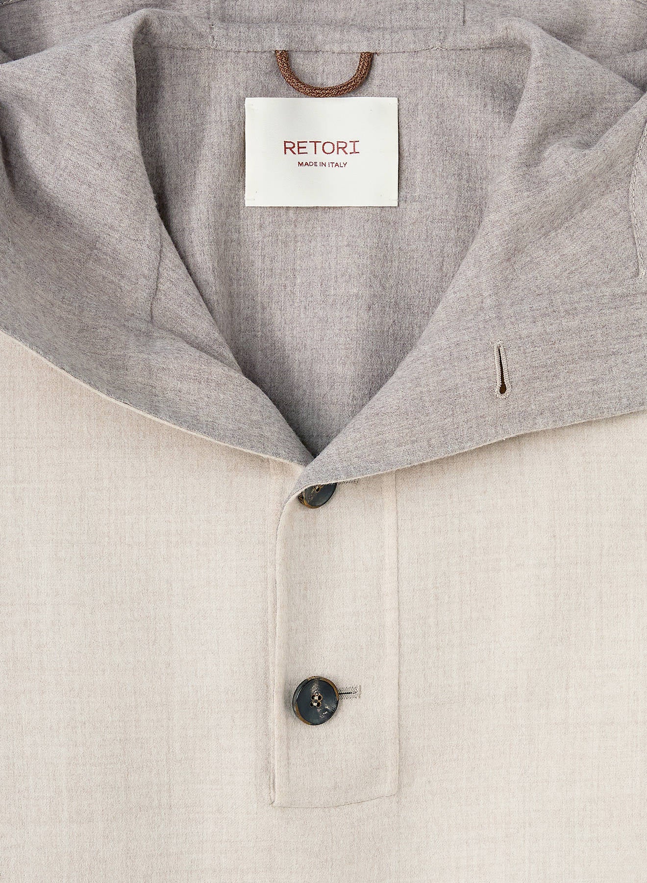 Retori Double Anorak Ivory And Natural - Ready To Wear - Luxury Parkas for Women - Detail