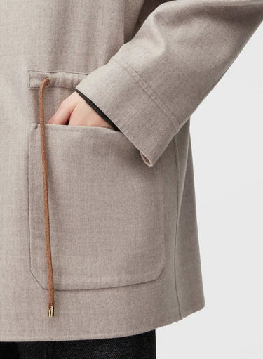 Retori Double Rope Reversible Parka Ivory And Natural - Ready To Wear - Luxury Parkas for Women - Detail