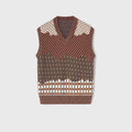 Retori Reversibile Jacquard Vest Amaranto - Knitwear - Luxury Sweaters for Men - Reversed