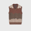 Retori Reversibile Jacquard Vest Amaranto - Knitwear - Luxury Sweaters for Men - Reversed