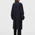 Retori Packable Trench Dark Blue - Ready To Wear - Luxury Trench Coats for Men and Women - Back Woman