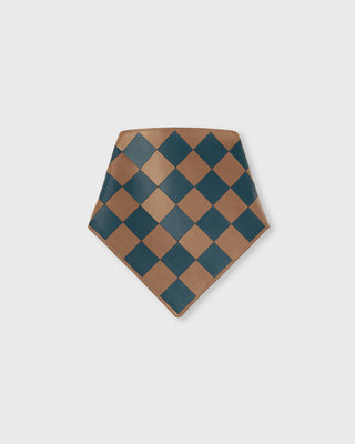 Retori Color Block Damier Bandieau Dark Taupe And Dark Green - Accessories - Luxury Scarves & Shawls