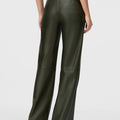 Retori Leather Pants Military Green - Ready To Wear - Luxury Trousers for Women - Back