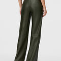 Retori Leather Pants Military Green - Ready To Wear - Luxury Trousers for Women - Back